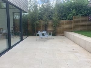 Extension and tiled patio, built by Oggeretti Ltd